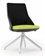 Cicero Visitor Chair. No Arms. Black Mesh Medium Back. Swivel. Any Fabric